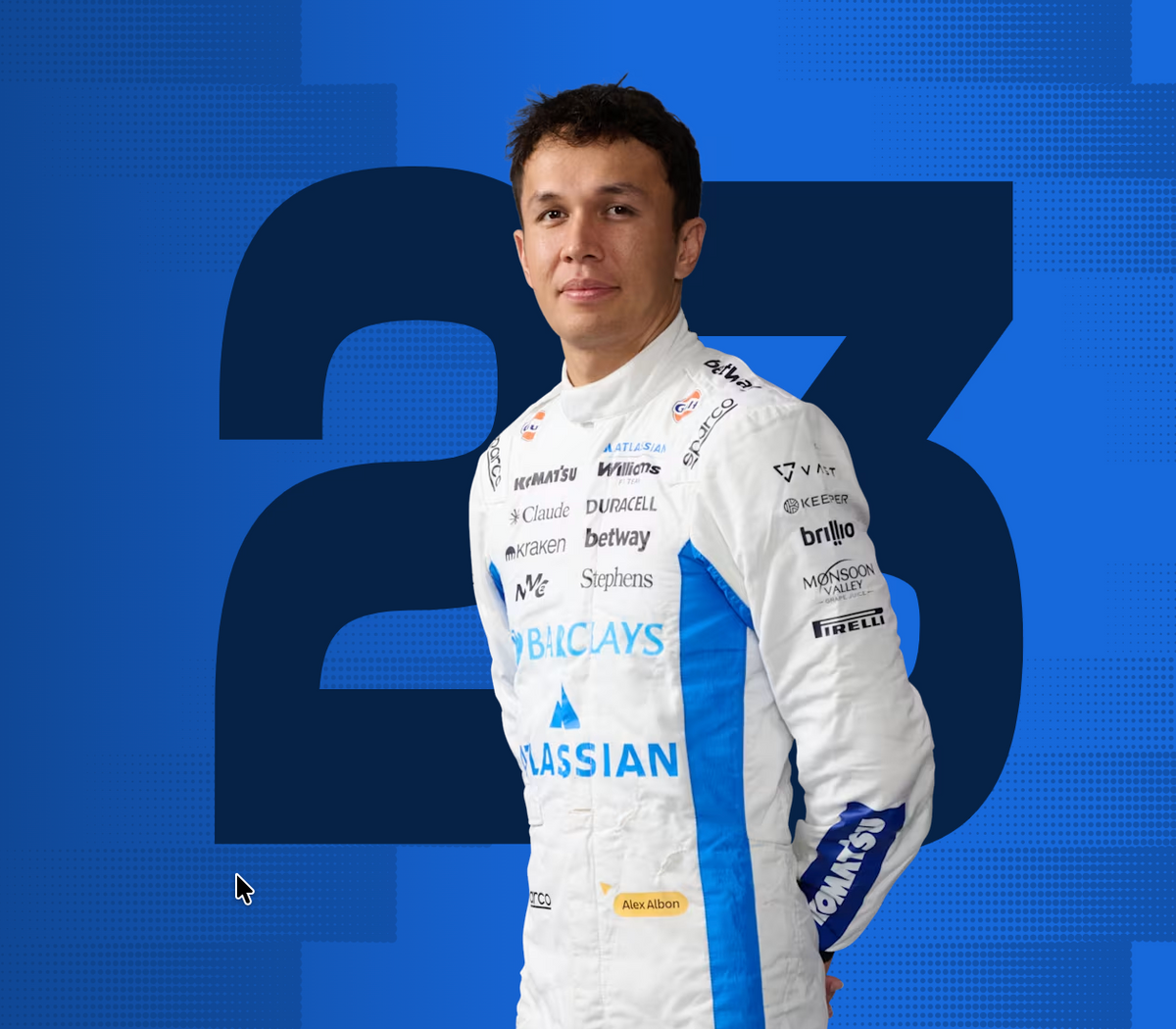 2026 Williams F1 Racing Suit – Alex Albon #23 | Custom Go Kart & Motorsport Suit