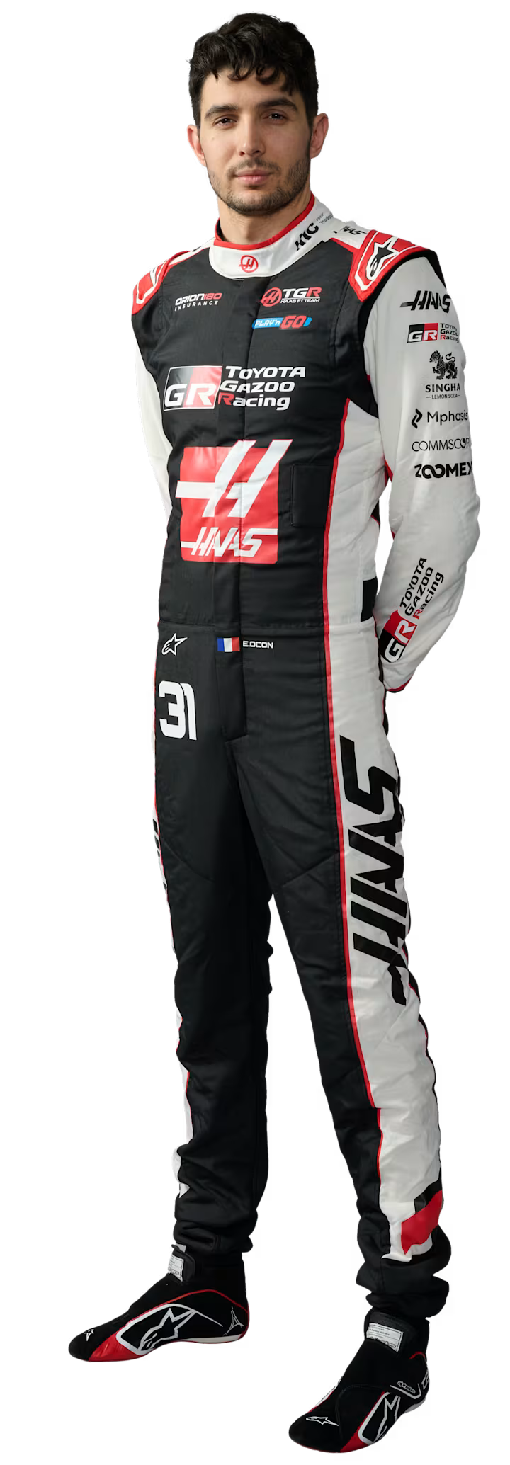 2026 Haas F1 Racing Suit – Esteban Ocon #31 | Custom Go Kart & Motorsport Suit