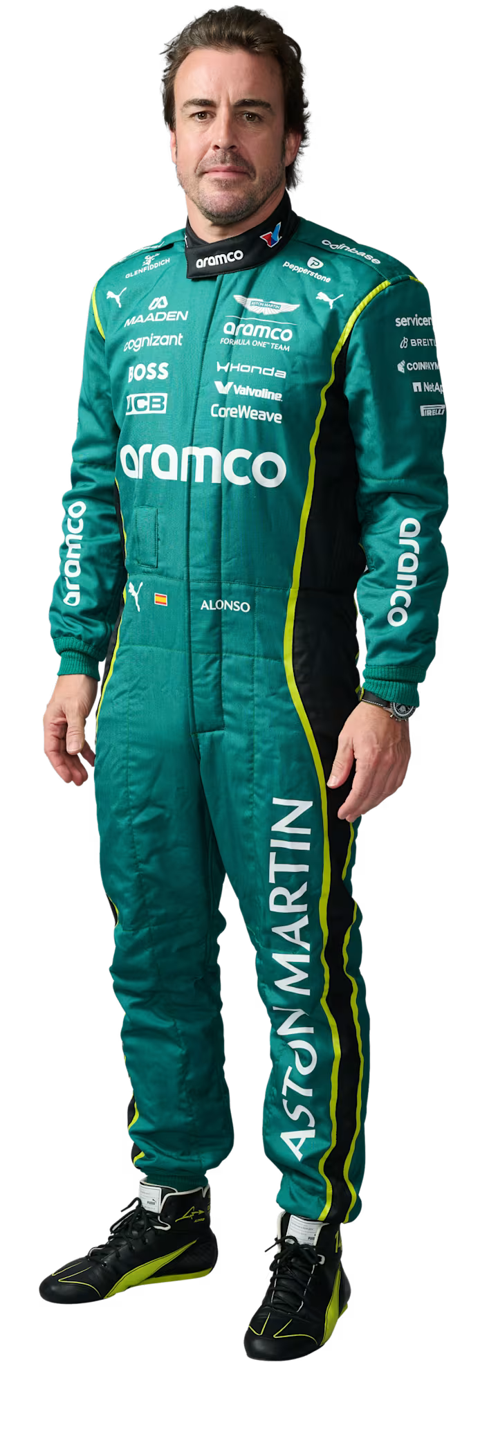 2026 Aston Martin F1 Racing Suit – Fernando Alonso #14 | Custom Go Kart & Motorsport Suit