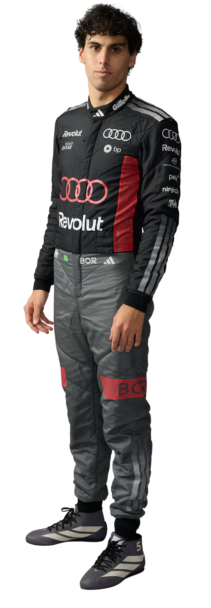 2026 Audi F1 Racing Suit – Gabriel Bortoleto #5 | Custom Go Kart & Motorsport Suit