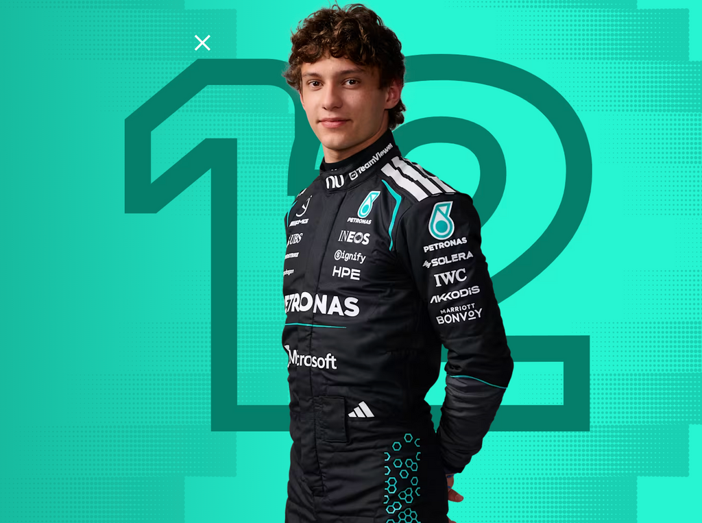 2026 Mercedes F1 Racing Suit – Kimi Antonelli #12 | Custom Go Kart & Motorsport Suit