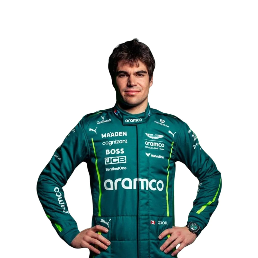 2025 Aston Martin F1 Racing Suit – Lance Stroll #18 | Custom Go Kart & Motorsport Suit