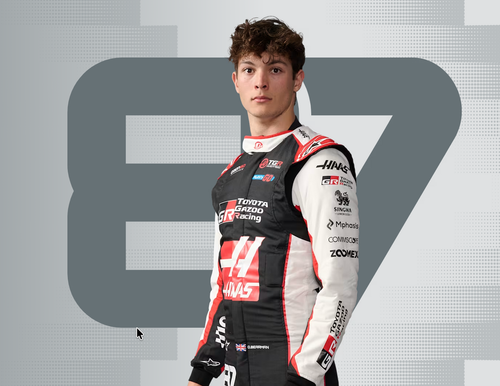 2026 Haas F1 Racing Suit – Oliver Bearman #87 | Custom Go Kart & Motorsport Suit