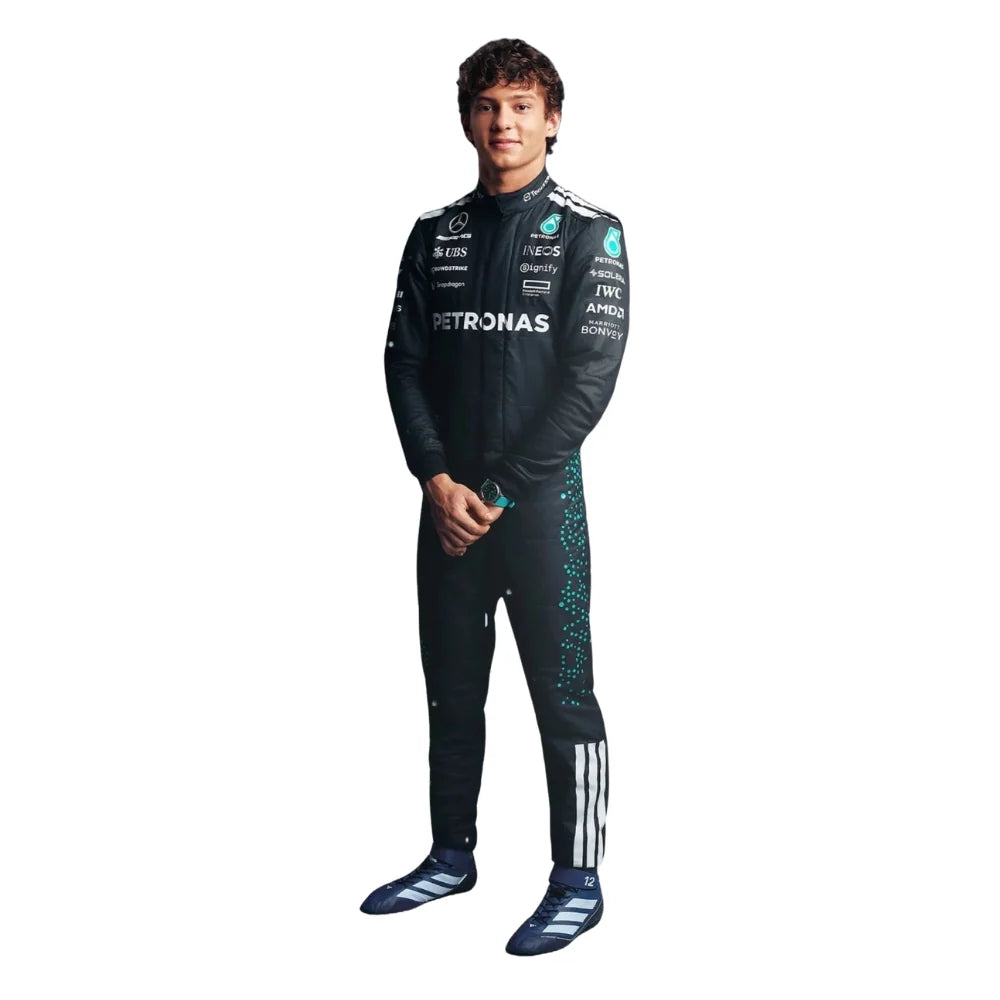 2025 Mercedes F1 Racing Suit – Kimi Antonelli #12 | Custom Go Kart & Motorsport Suit