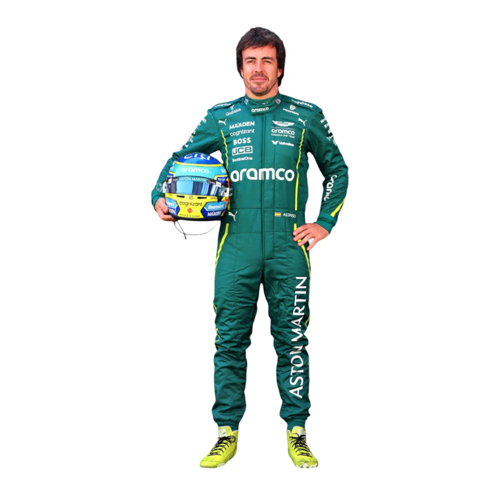 Farando alonso Aston Martin 2025 Go Kart Racing Suit, CIK/FIA Level 2 Approved,Free Shipping, Premium Jumpsuit,Halloween  Gift