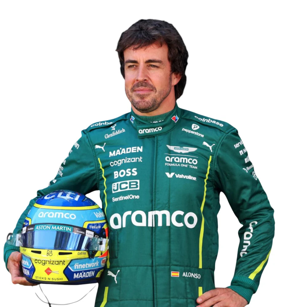 Farando alonso Aston Martin 2025 Go Kart Racing Suit, CIK/FIA Level 2 Approved,Free Shipping, Premium Jumpsuit,Halloween  Gift