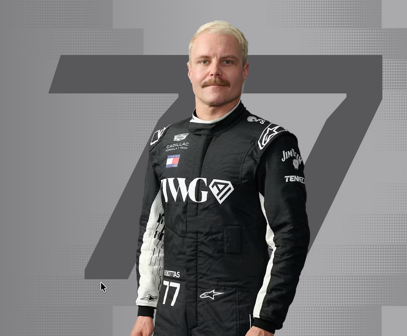 2026 Cadillac F1 Racing Suit – Valtteri Bottas #77 | Custom Go Kart & Motorsport Suit
