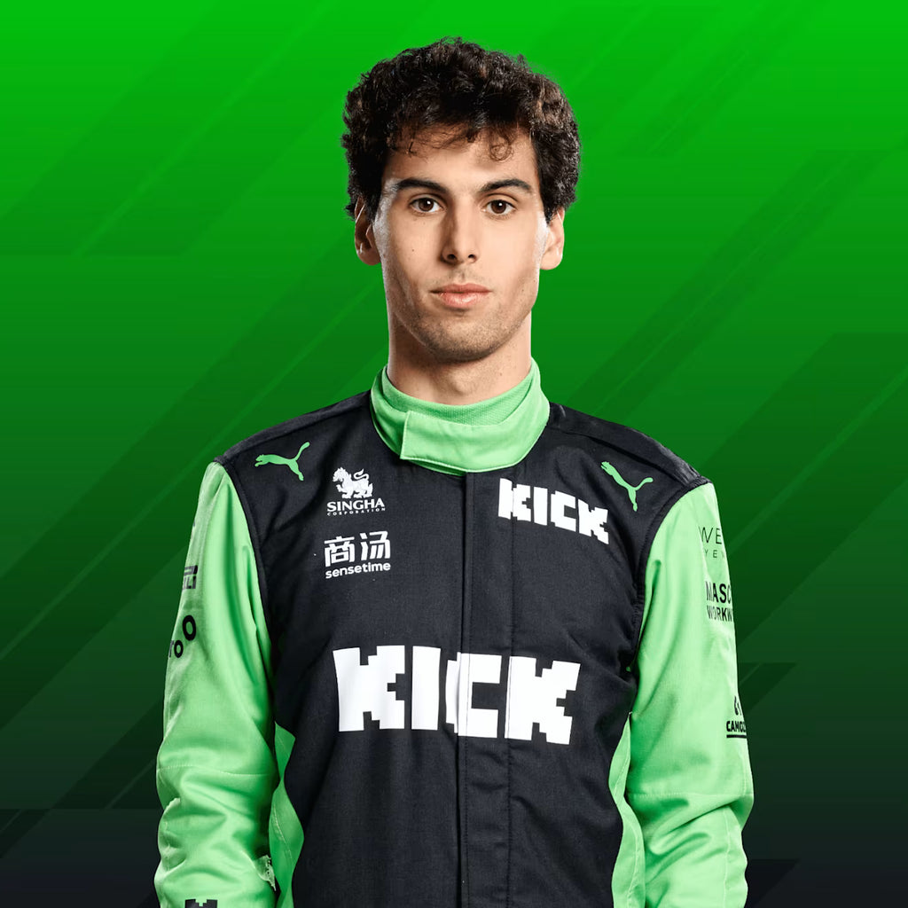 2025 Kick Sauber F1 Racing Suit – Gabriel Bortoleto #5 | Custom Go Kart & Motorsport Suit