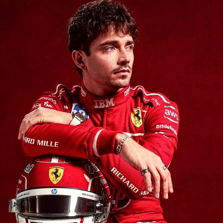 2025 Ferrari F1 Racing Suit – Charles Leclerc #16 | Custom Go Kart & Motorsport Suit