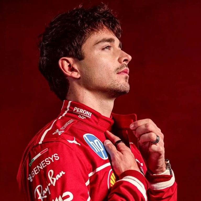 2025 Ferrari F1 Racing Suit – Charles Leclerc #16 | Custom Go Kart & Motorsport Suit