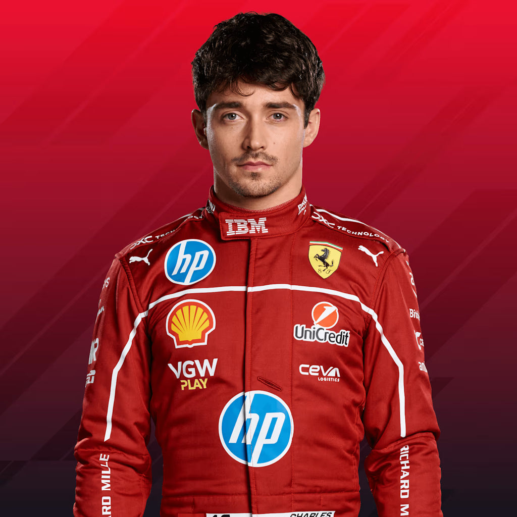 2025 Ferrari F1 Racing Suit – Charles Leclerc #16 | Custom Go Kart & Motorsport Suit