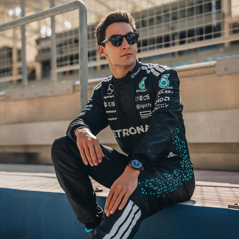 2025 Mercedes F1 Racing Suit – George Russell #63 | Custom Go Kart & Motorsport Suit